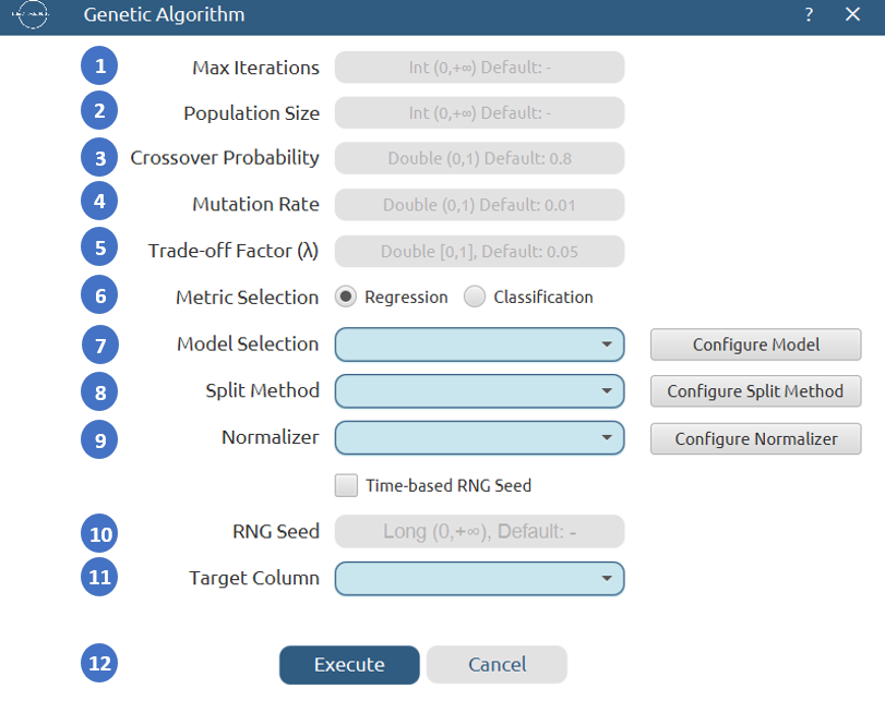 Genetic Algorithm configuration